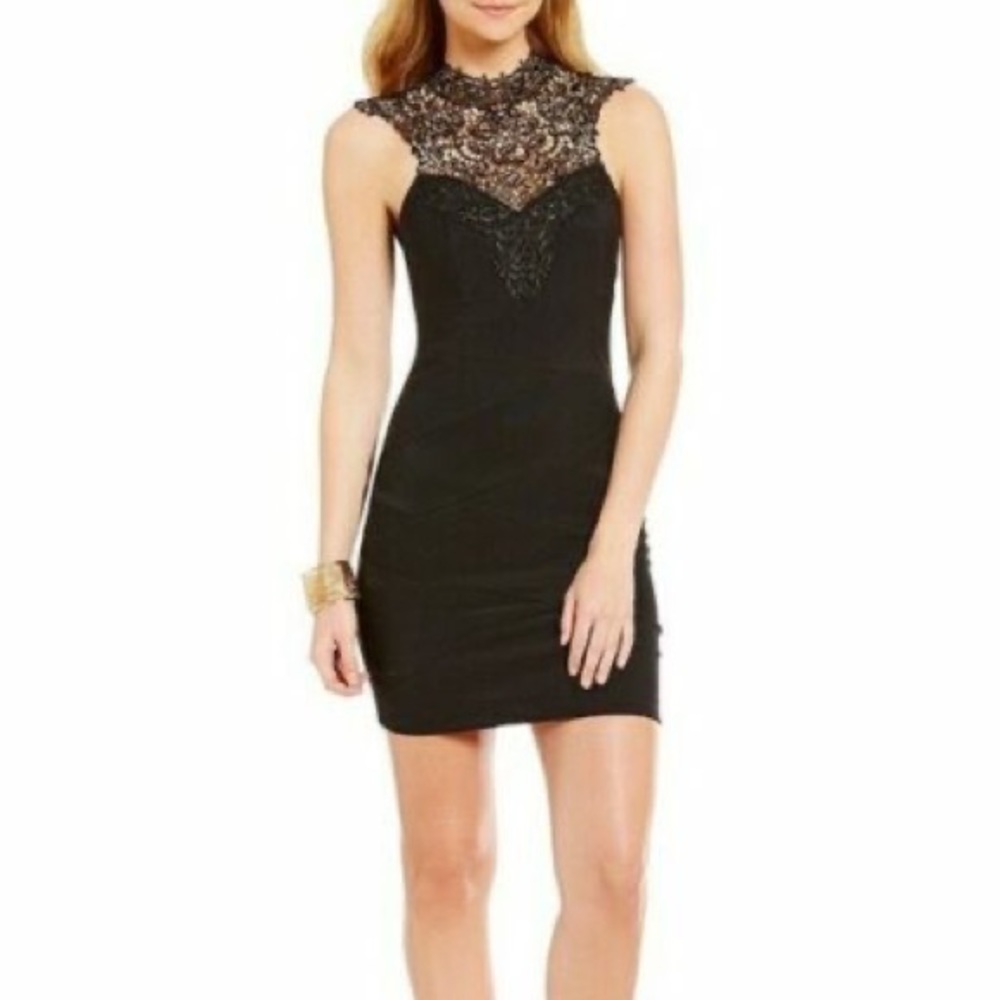 Honey & Rosie Lace Neck Dress